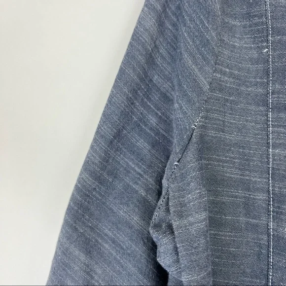 BLEU BAYOU denim 3/4 sleeve pleated front and cuffs beaded embroidered f… - Picture 10 of 10